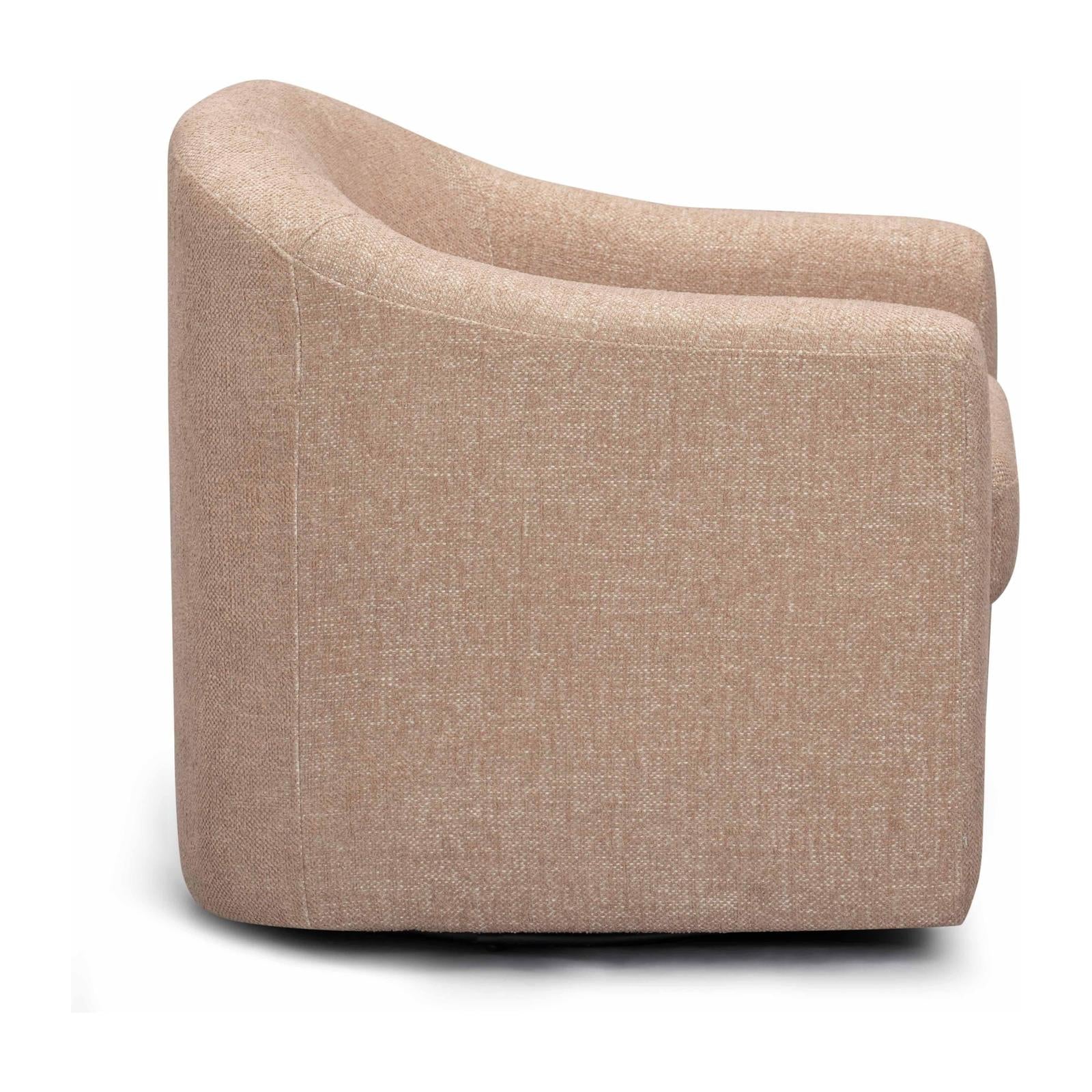 TOV Furniture Thao Contract-Grade Basketweave Fabric Swivel Accent Chair