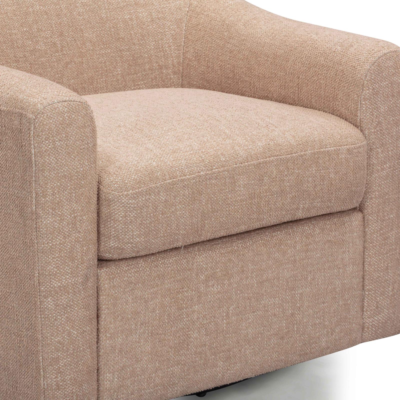 TOV Furniture Thao Contract-Grade Basketweave Fabric Swivel Accent Chair
