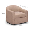 TOV Furniture Thao Contract-Grade Basketweave Fabric Swivel Accent Chair