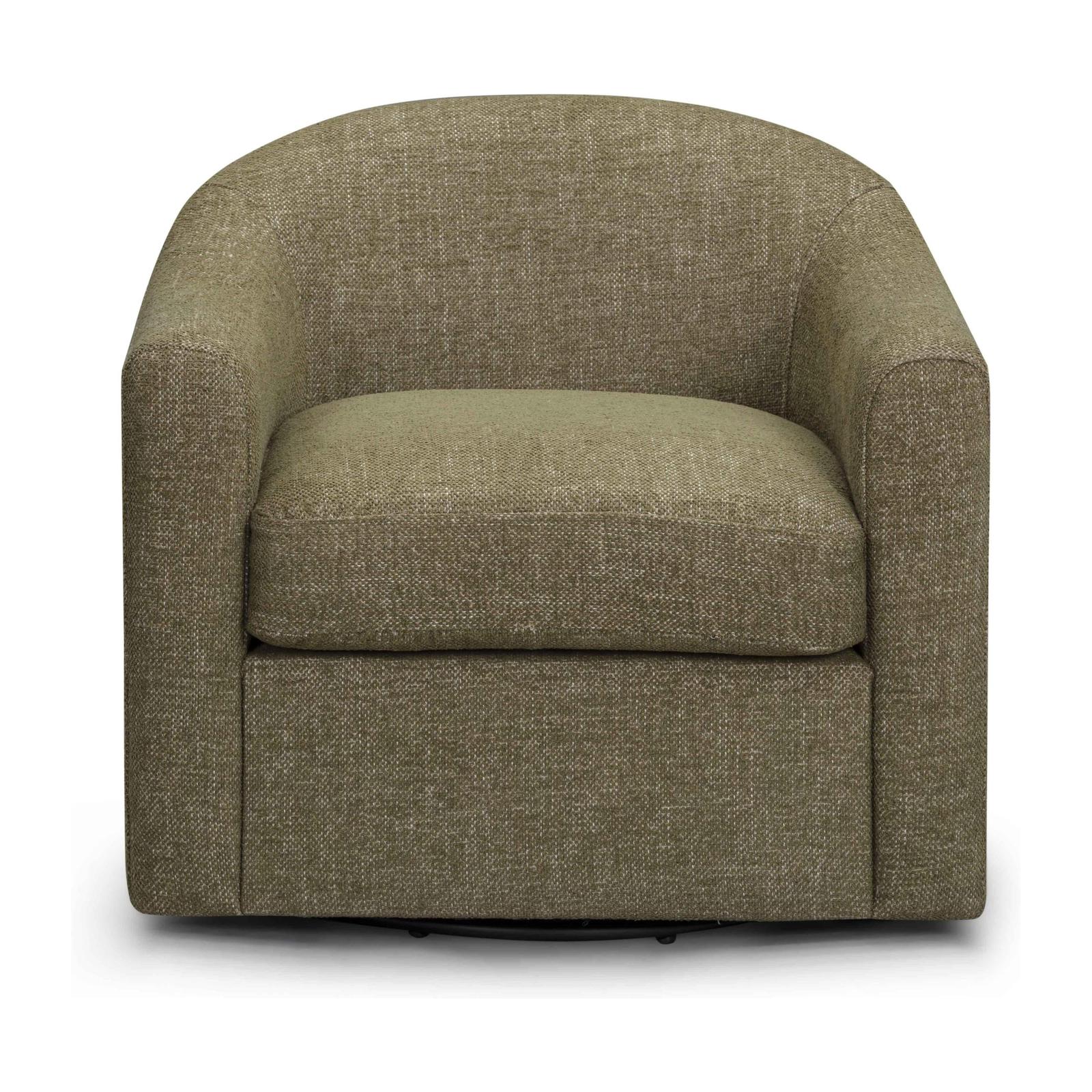 TOV Furniture Thao Contract-Grade Basketweave Fabric Swivel Accent Chair