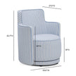 TOV Furniture Passe Striped Linen Swivel Chair