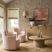 TOV Furniture Passe Striped Linen Swivel Chair