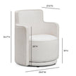 TOV Furniture Passe Cream Upcycled Performance Linen Swivel Chair
