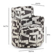 TOV Furniture Passe Black Performance Jacquard Swivel Chair