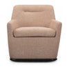 TOV Furniture Mado Peach Textured Contract-Grade Fabric Swivel Accent Chair