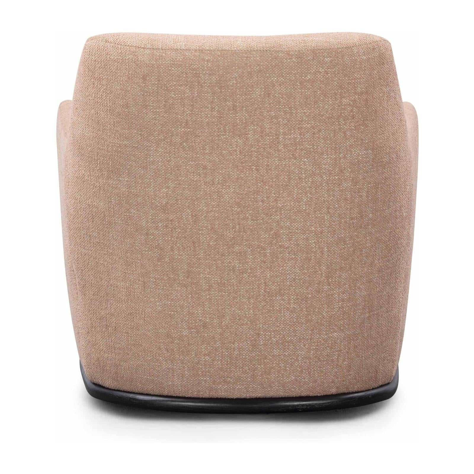 TOV Furniture Mado Peach Textured Contract-Grade Fabric Swivel Accent Chair