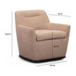 TOV Furniture Mado Peach Textured Contract-Grade Fabric Swivel Accent Chair