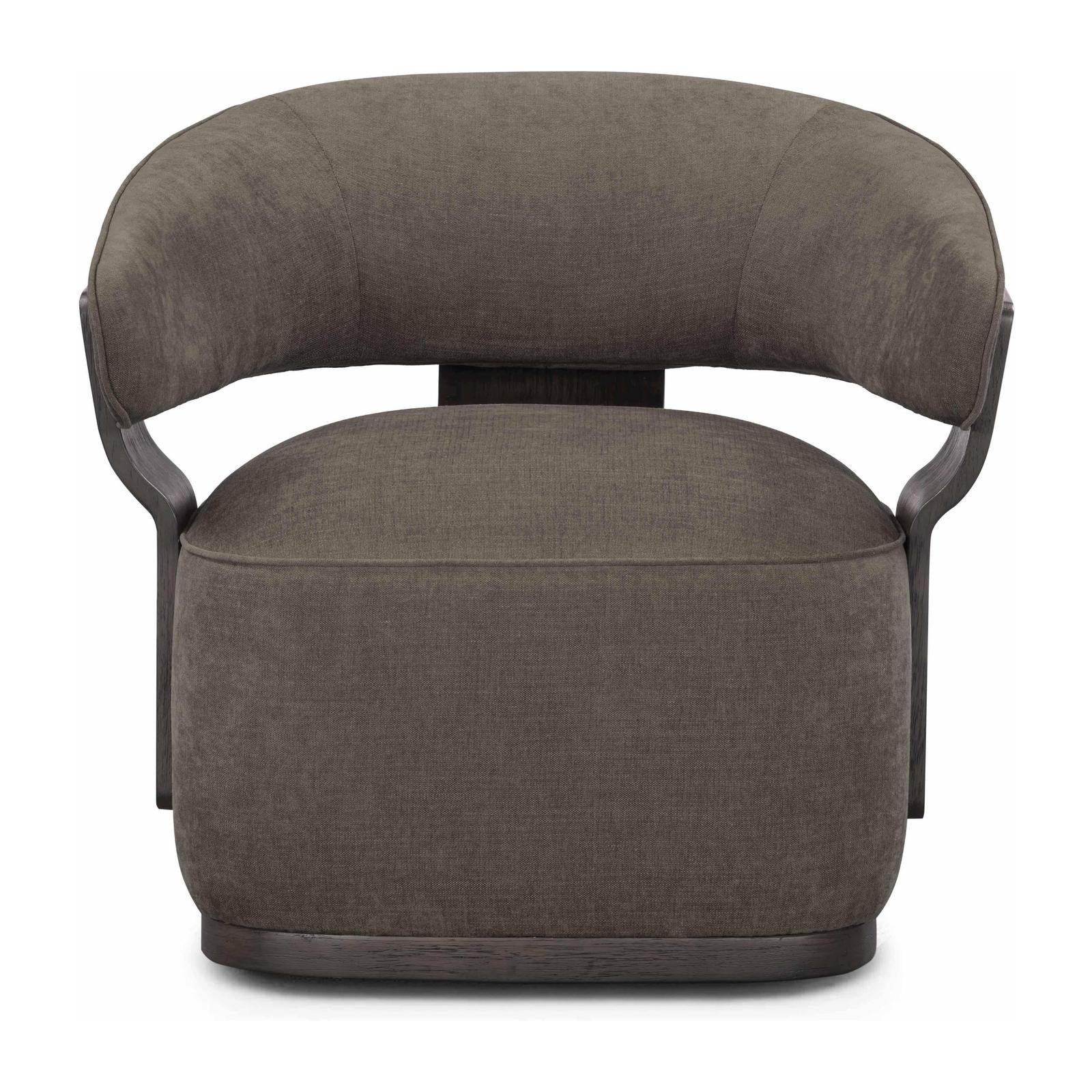 TOV Furniture Madison Linen Performance Chenille Swivel Accent Chair