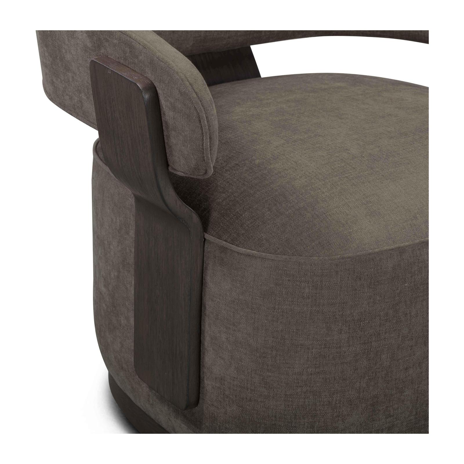TOV Furniture Madison Linen Performance Chenille Swivel Accent Chair
