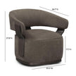 TOV Furniture Madison Linen Performance Chenille Swivel Accent Chair