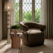 TOV Furniture Madison Linen Performance Chenille Swivel Accent Chair