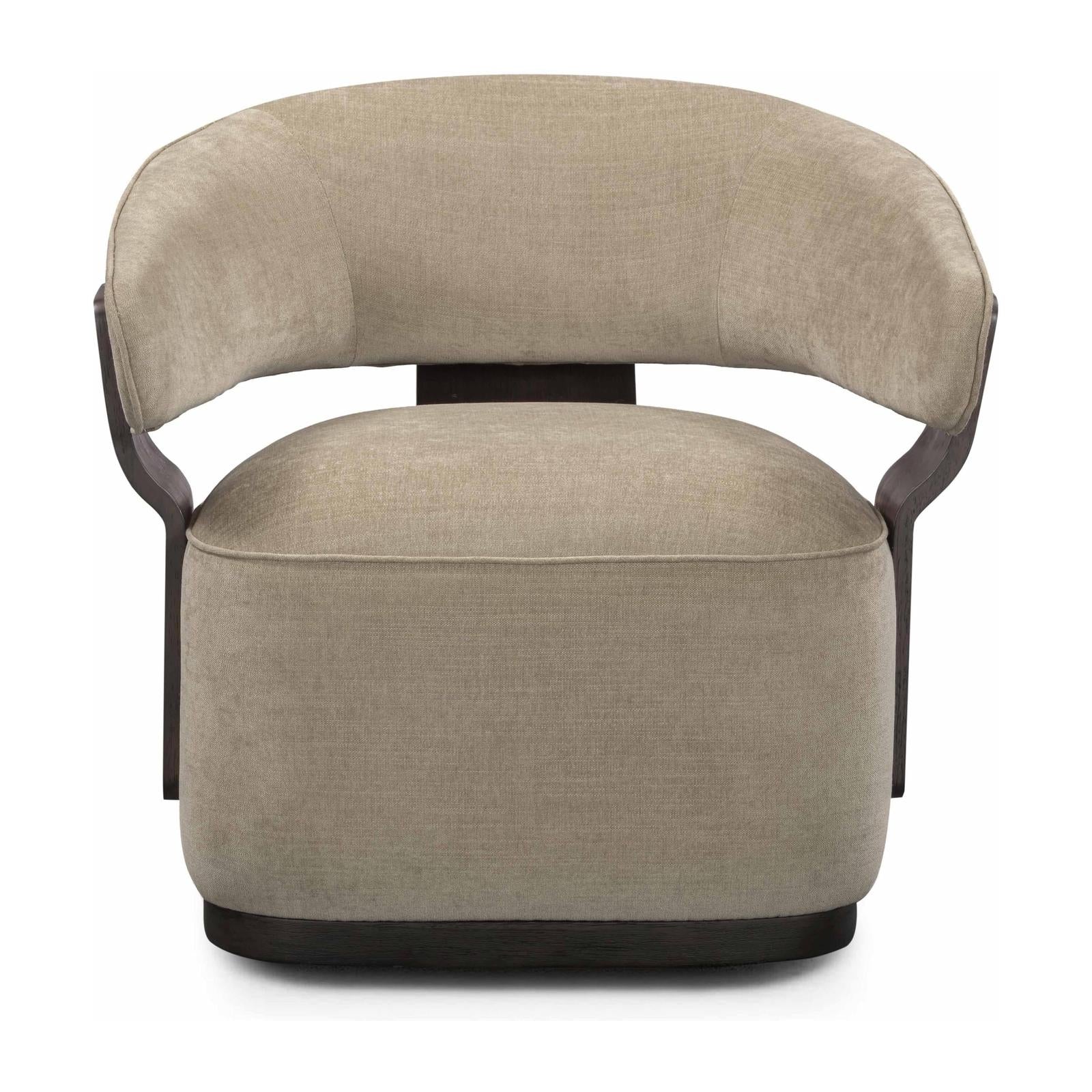 TOV Furniture Madison Linen Performance Chenille Swivel Accent Chair