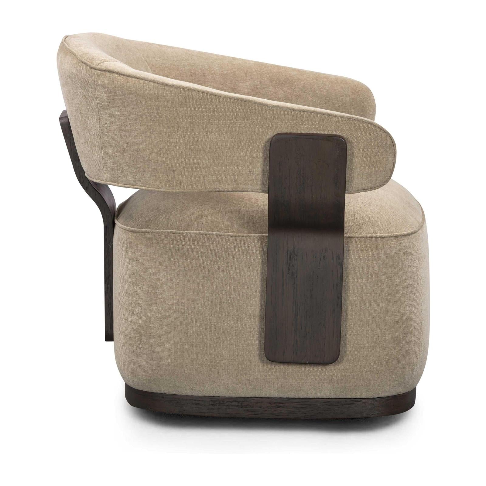 TOV Furniture Madison Linen Performance Chenille Swivel Accent Chair