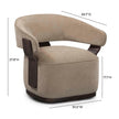 TOV Furniture Madison Linen Performance Chenille Swivel Accent Chair