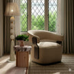 TOV Furniture Madison Linen Performance Chenille Swivel Accent Chair