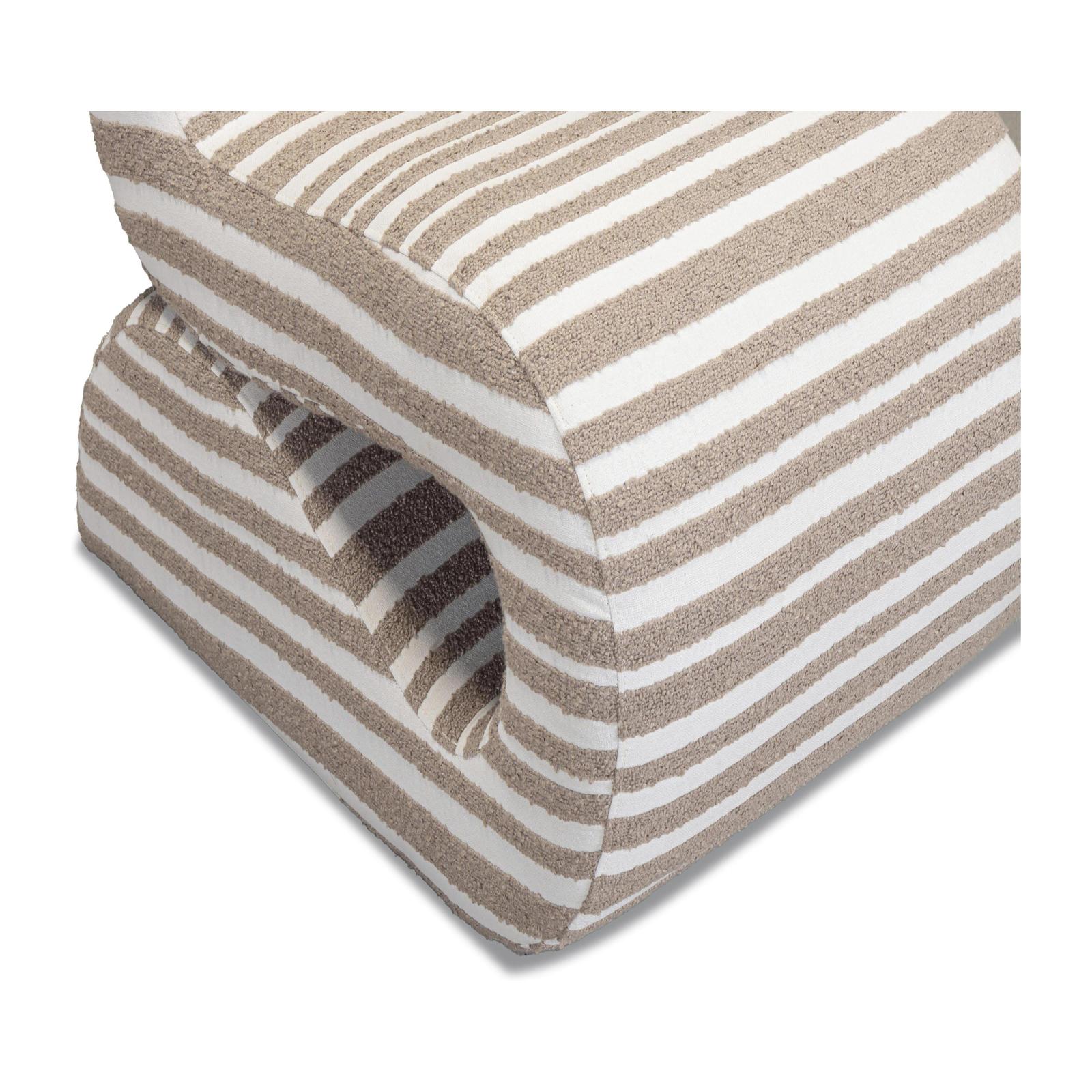 TOV Furniture Senna Taupe Organic Stripes Contract-Grade Jacquard Fabric Accent Chair