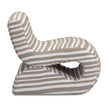 TOV Furniture Senna Taupe Organic Stripes Contract-Grade Jacquard Fabric Accent Chair
