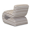 TOV Furniture Senna Taupe Organic Stripes Contract-Grade Jacquard Fabric Accent Chair