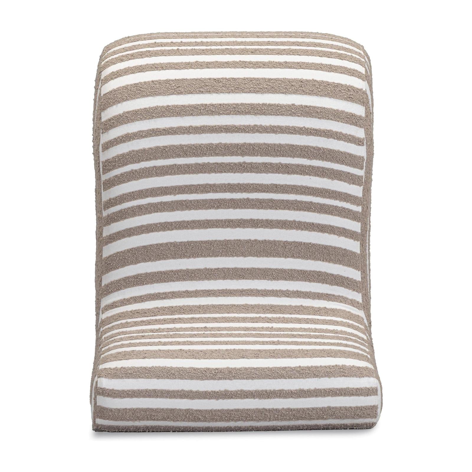 TOV Furniture Senna Taupe Organic Stripes Contract-Grade Jacquard Fabric Accent Chair