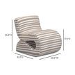 TOV Furniture Senna Taupe Organic Stripes Contract-Grade Jacquard Fabric Accent Chair