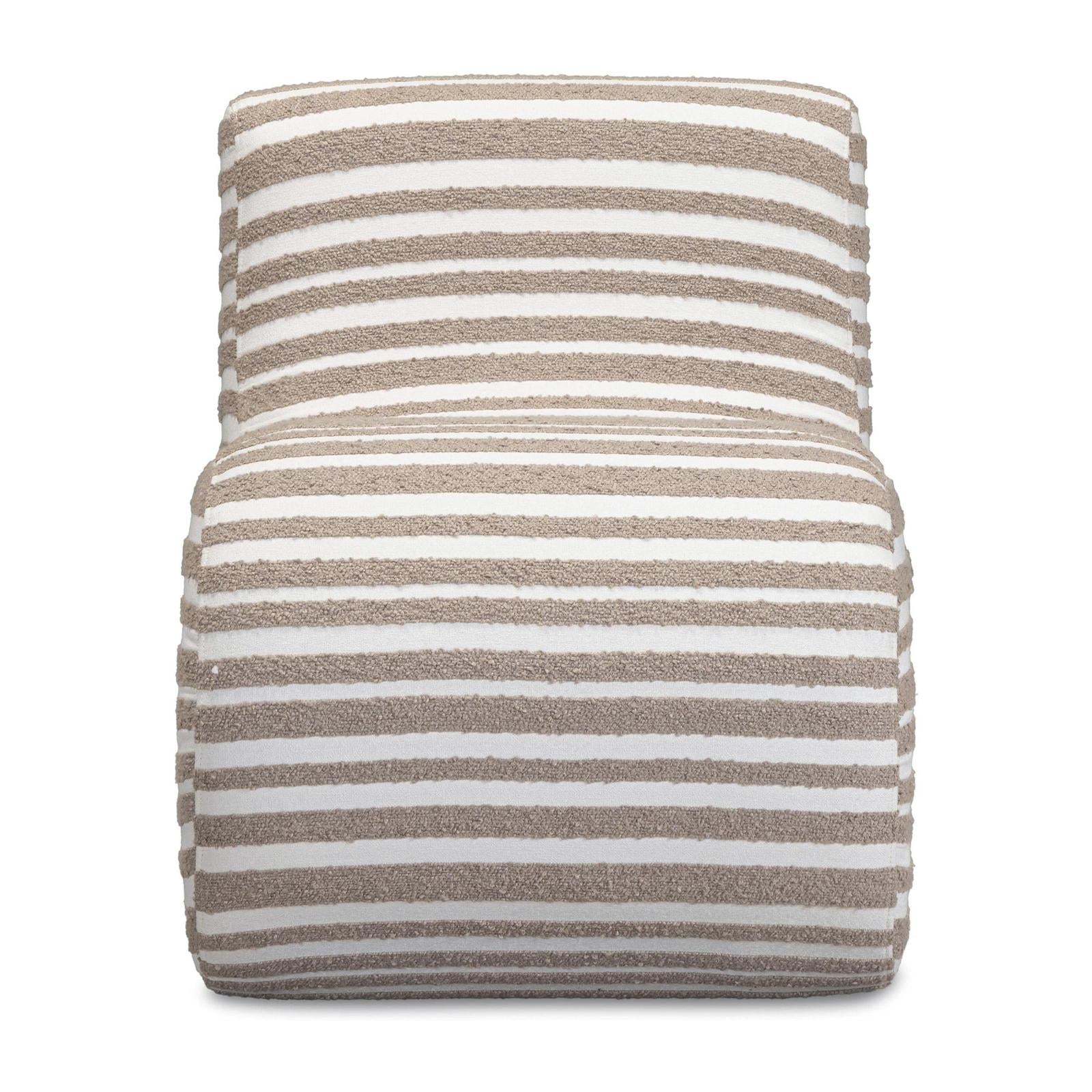 TOV Furniture Senna Taupe Organic Stripes Contract-Grade Jacquard Fabric Accent Chair