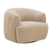 TOV Furniture Jasmine Upcycled Contract-Grade Basketweave Fabric Swivel Accent Chair