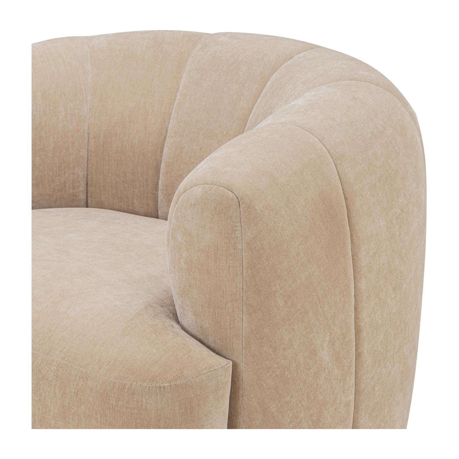 TOV Furniture Jasmine Upcycled Contract-Grade Basketweave Fabric Swivel Accent Chair