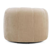 TOV Furniture Jasmine Upcycled Contract-Grade Basketweave Fabric Swivel Accent Chair