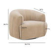 TOV Furniture Jasmine Upcycled Contract-Grade Basketweave Fabric Swivel Accent Chair