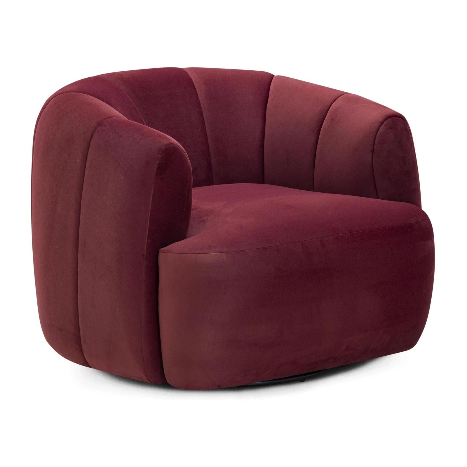 TOV Furniture Jasmine Performance Velvet Swivel Accent Chair