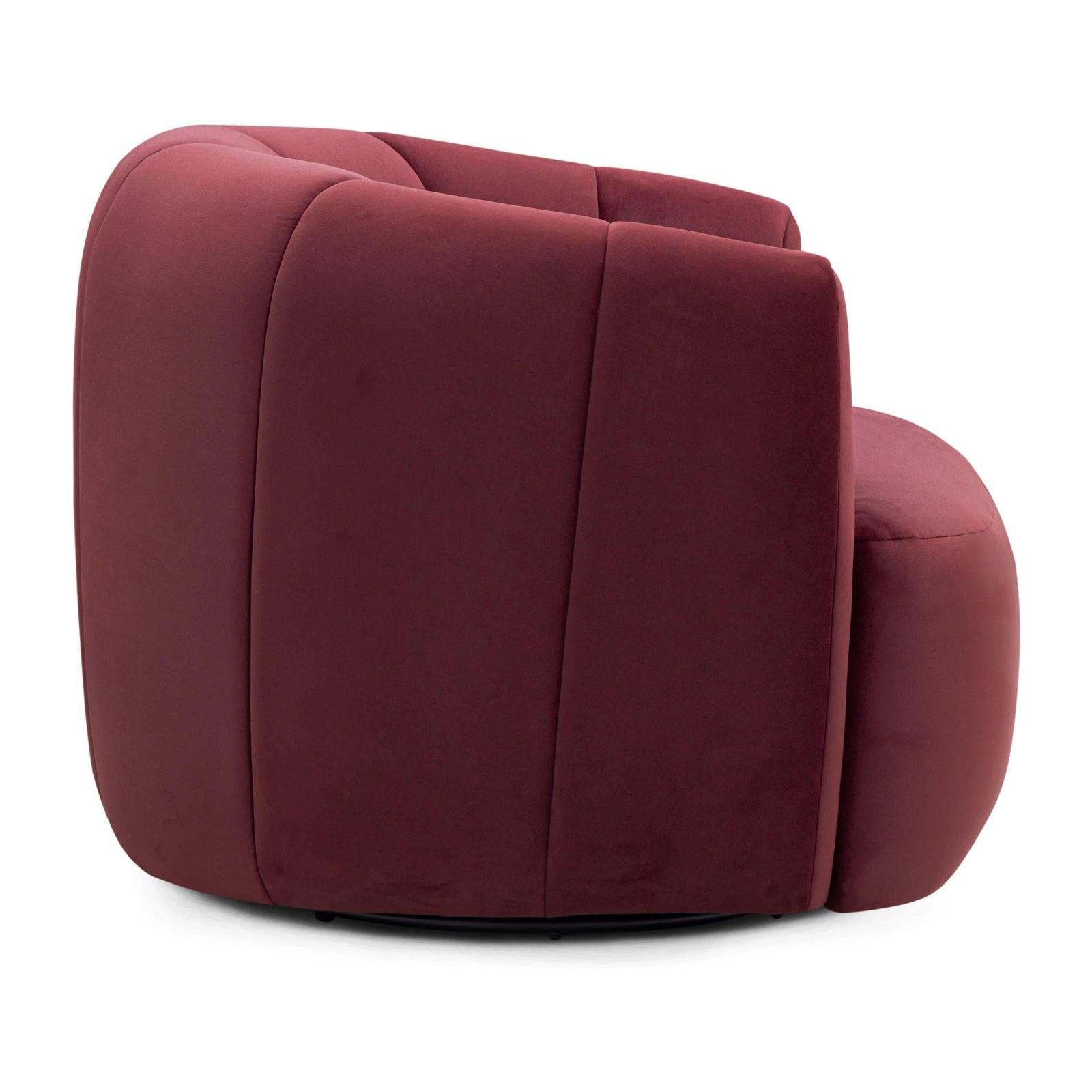 TOV Furniture Jasmine Performance Velvet Swivel Accent Chair