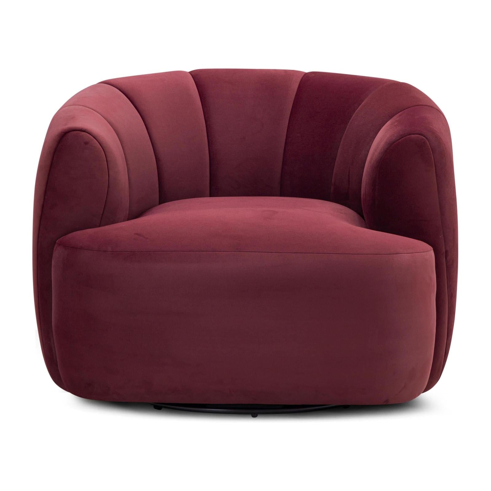 TOV Furniture Jasmine Performance Velvet Swivel Accent Chair