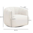 TOV Furniture Jasmine Performance Velvet Swivel Accent Chair