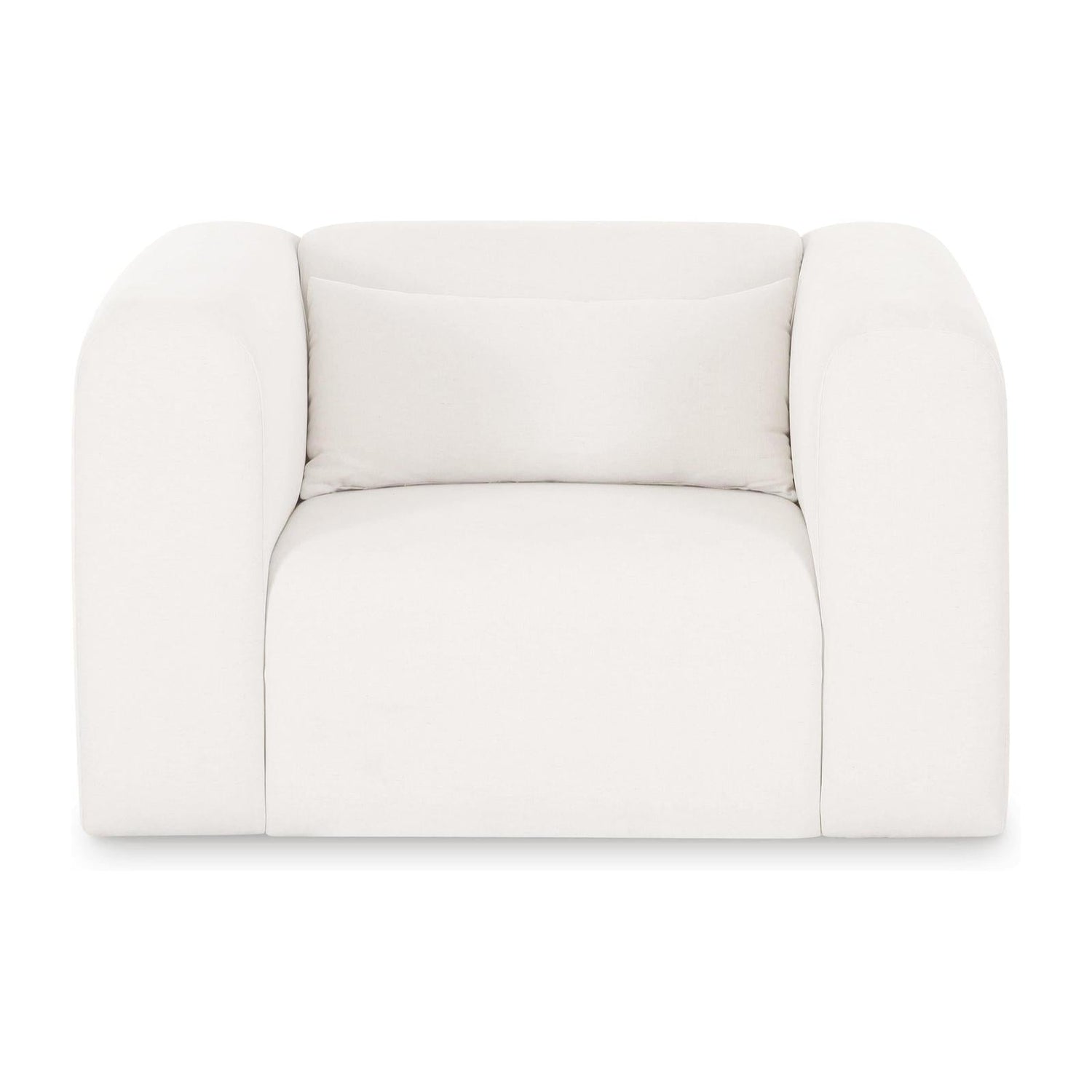 TOV Furniture Tarra Cream Performance Chenille Armchair