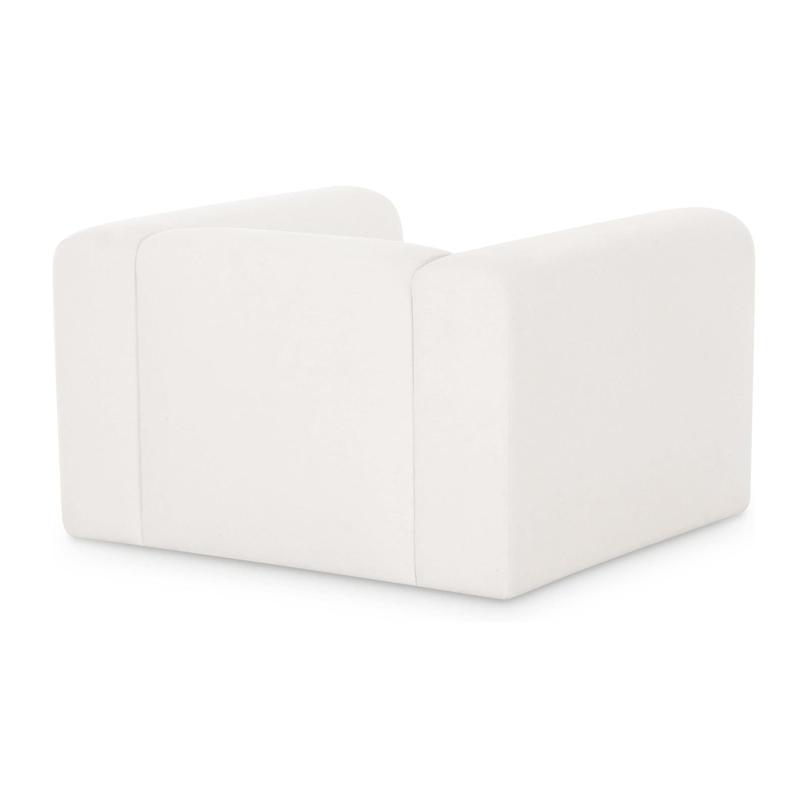TOV Furniture Tarra Cream Performance Chenille Armchair