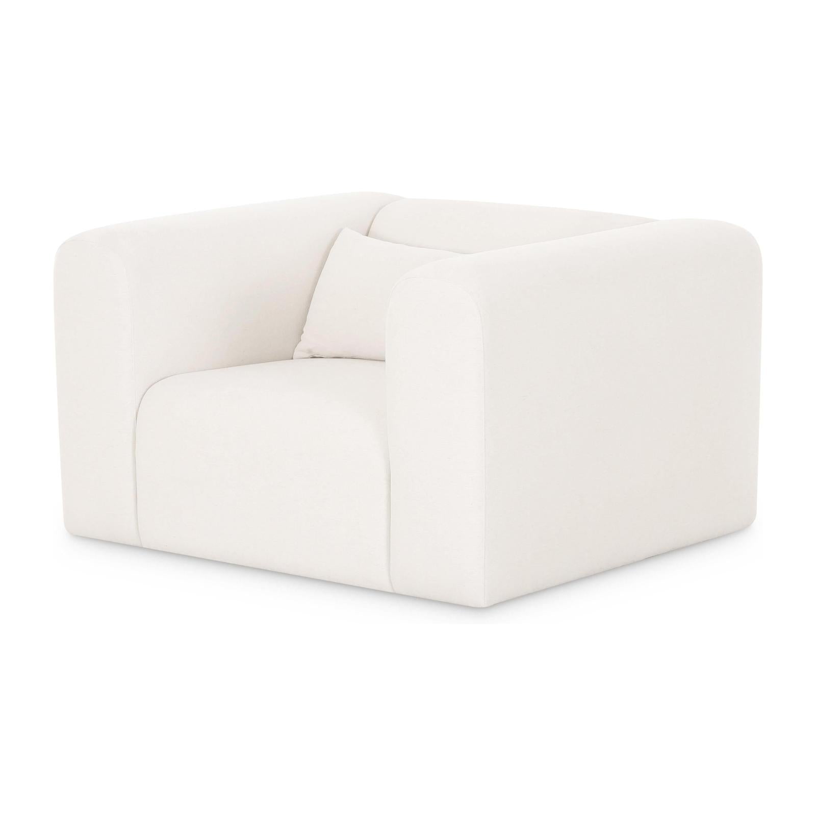 TOV Furniture Tarra Cream Performance Chenille Armchair