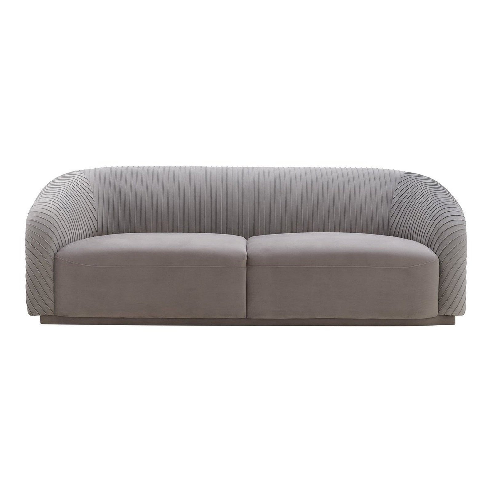 TOV Furniture Yara Pleated Velvet Sofa By Inspire Me! Home Décor
