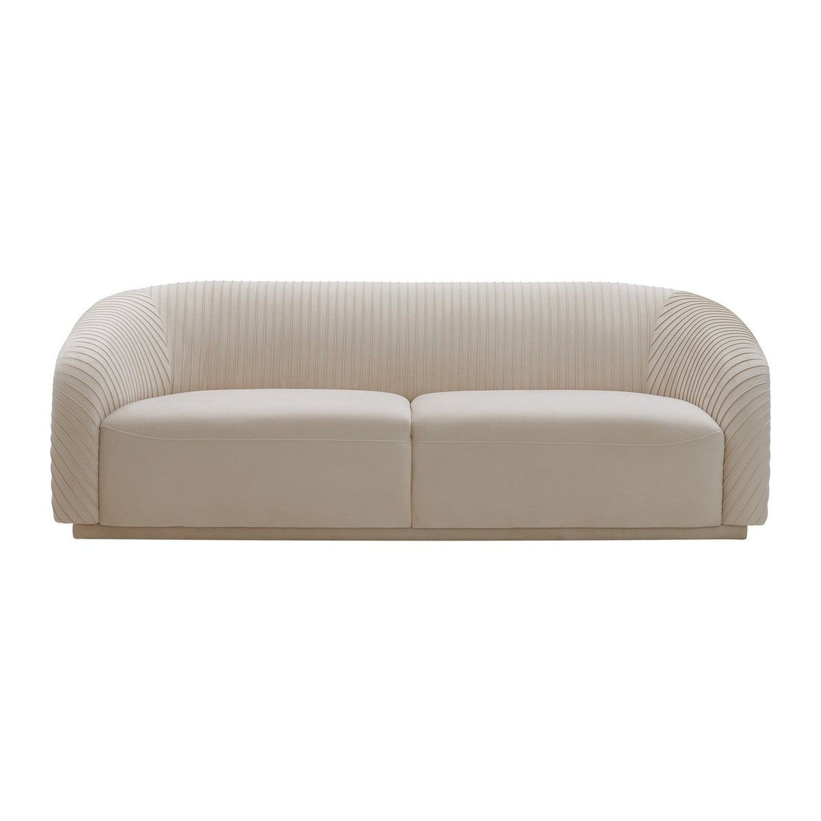 TOV Furniture Yara Pleated Velvet Sofa By Inspire Me! Home Décor