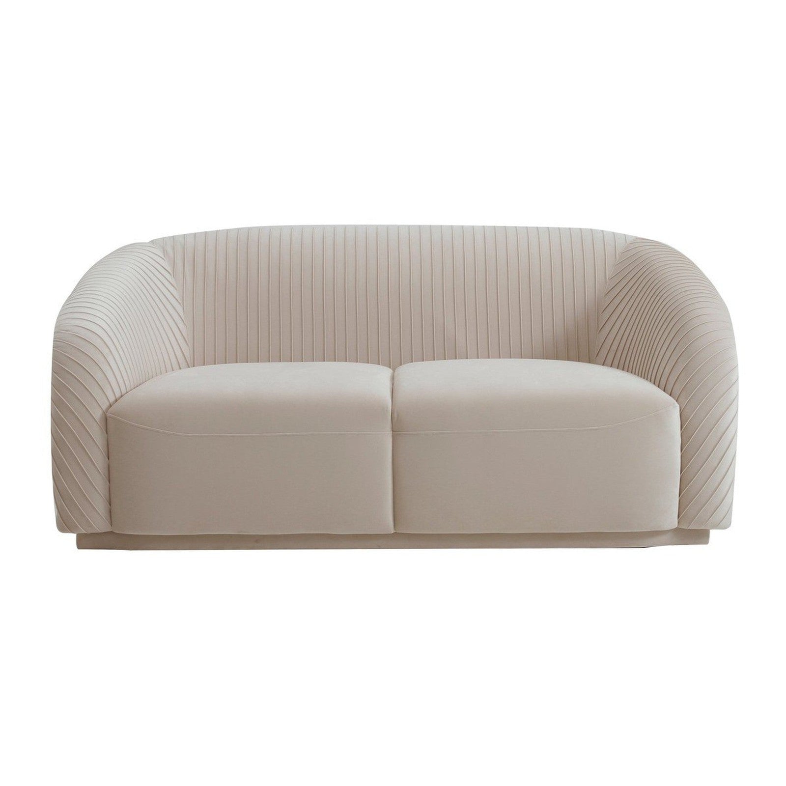 TOV Furniture Yara Pleated Velvet Loveseat by Inspire Me! Home Decor