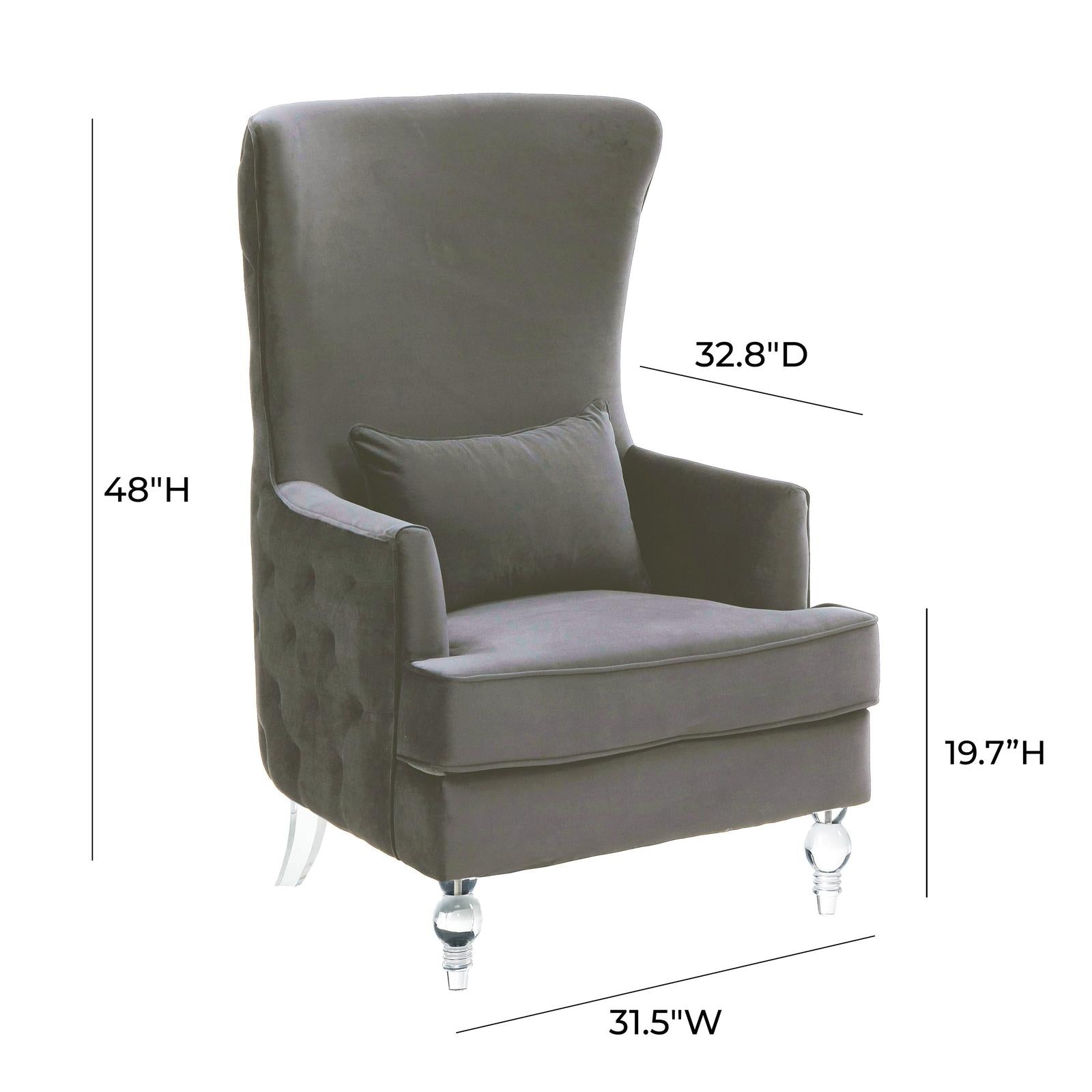 TOV Furniture Aubree Tall Chair with Acrylic Legs