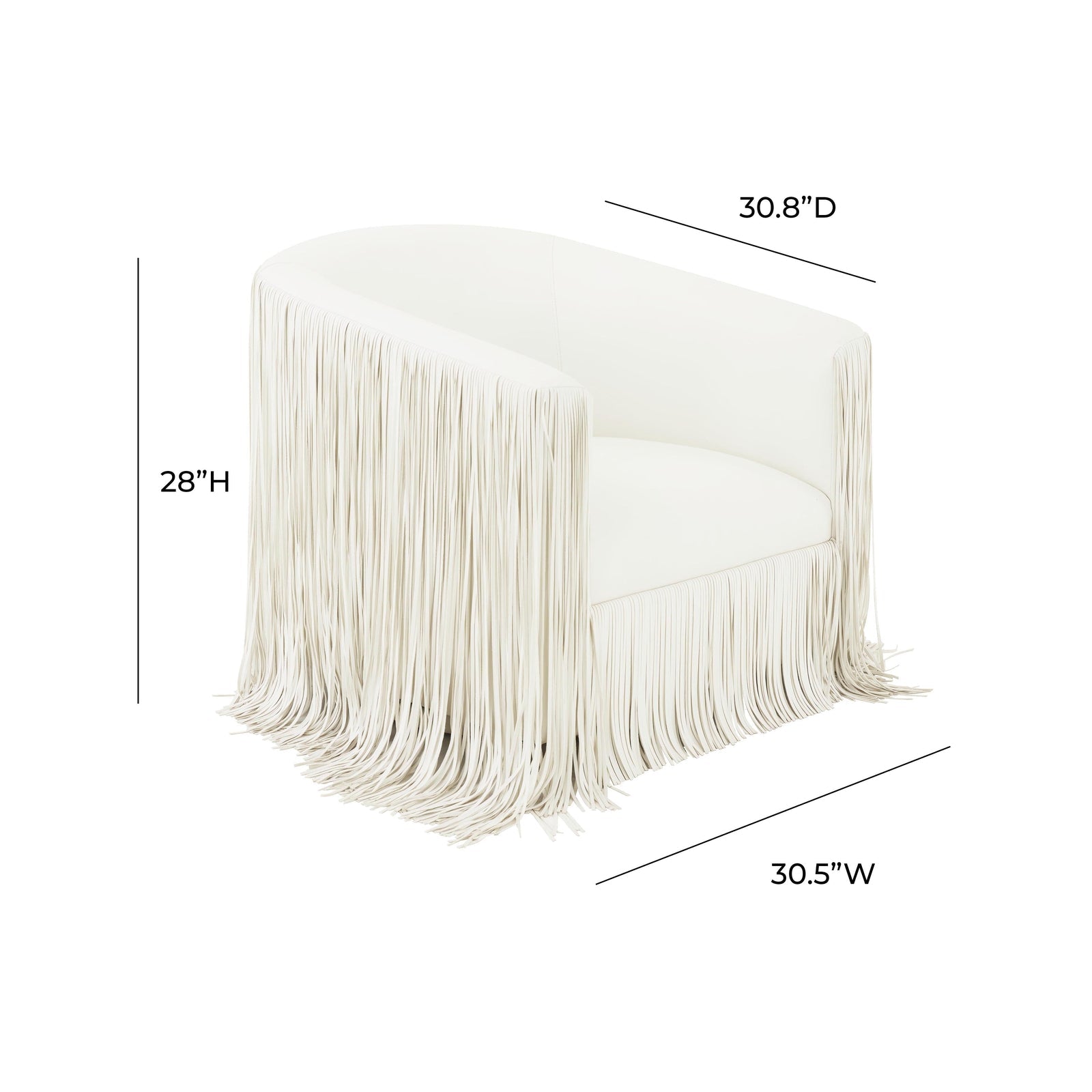 TOV Furniture Shag Me Swivel Chair
