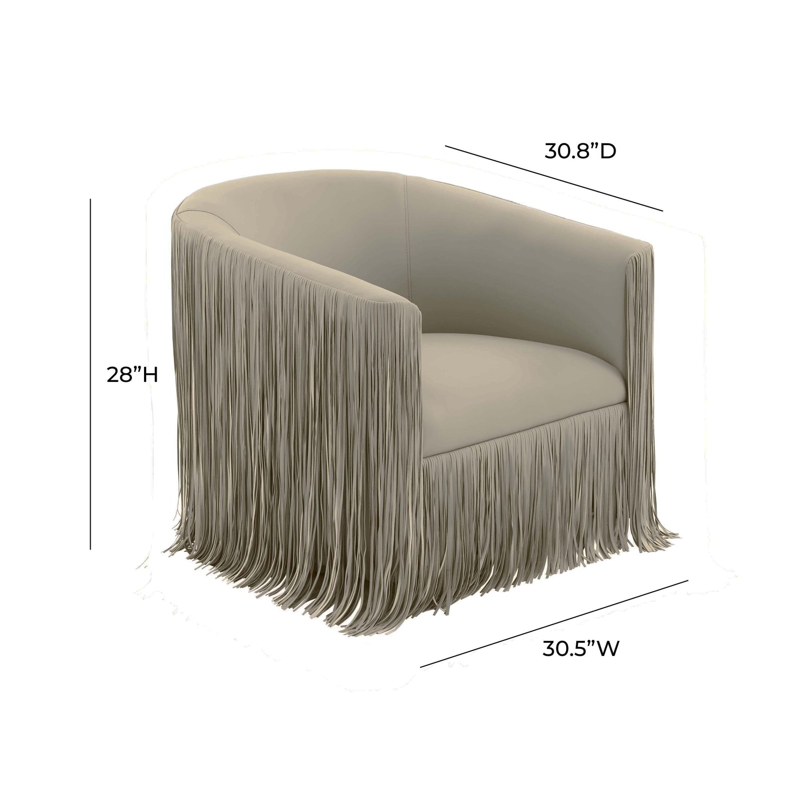 TOV Furniture Shag Me Swivel Chair