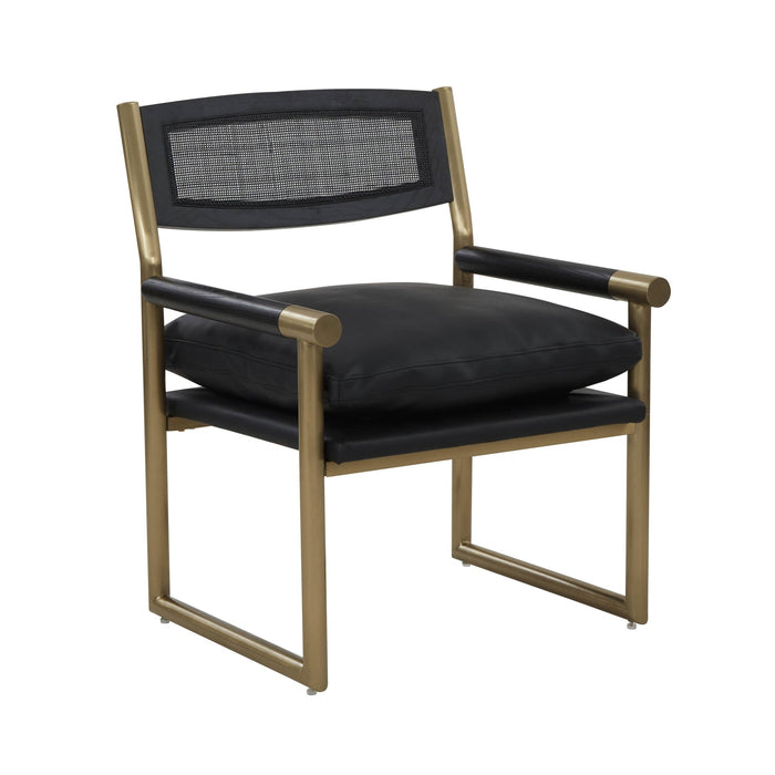 TOV Furniture Harlow Black Vegan Leather Armchair