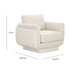TOV Furniture Rhonnie Cream Monotone Armchair