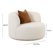 TOV Furniture Fickle Cream Boucle Swivel Chair