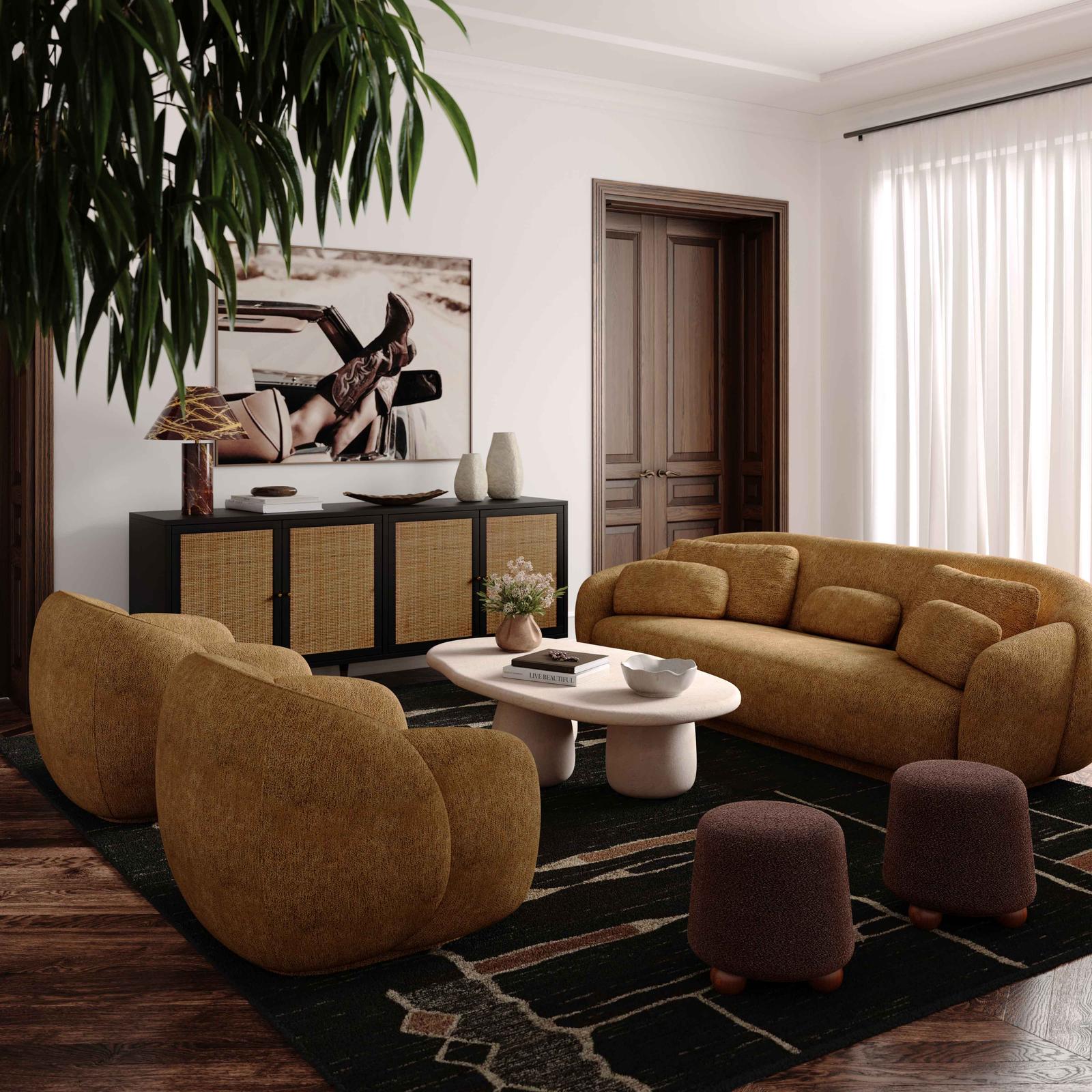 TOV Furniture Misty Brown Boucle Accent Chair