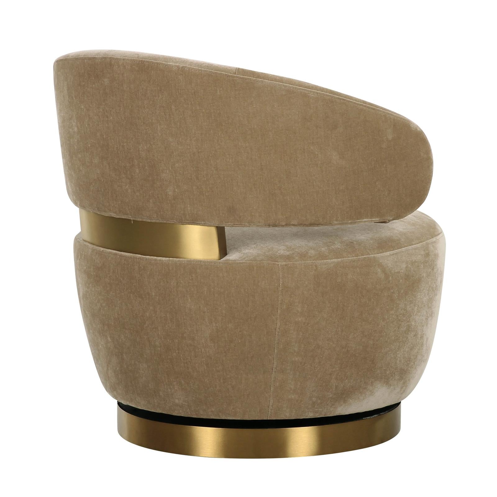 TOV Furniture Austin Recycled Fabric Swivel Chair