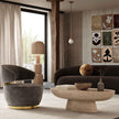 TOV Furniture Austin Recycled Fabric Swivel Chair