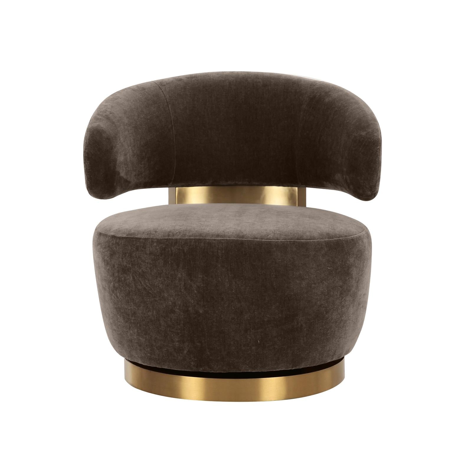 TOV Furniture Austin Recycled Fabric Swivel Chair