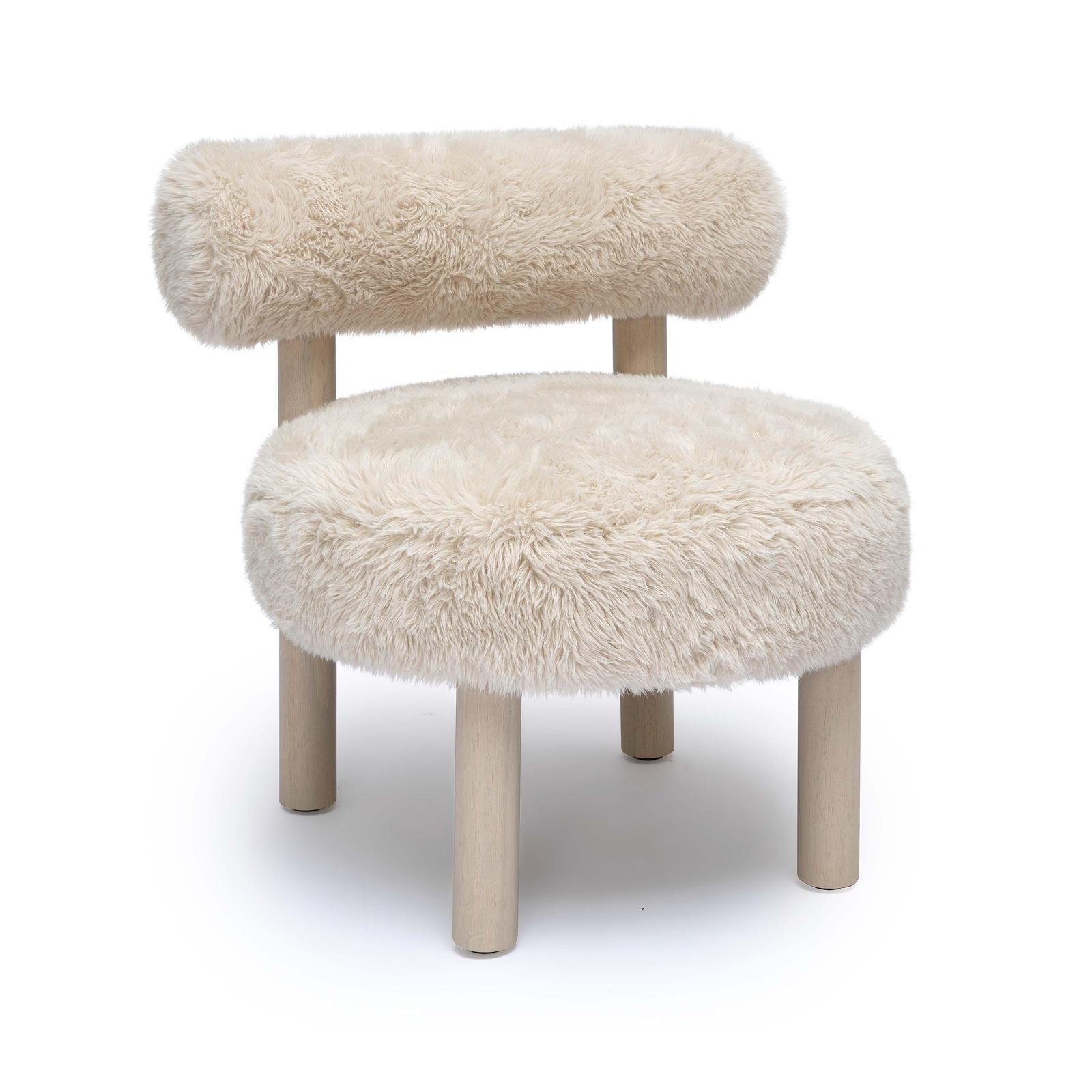 TOV Furniture Carmel Vegan Shearling Accent Chair